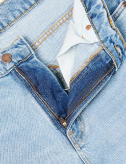 Nudie Jeans Lean Dean Contrast-stitch Slim-fit Stretch-organic-cotton Denim Jeans -Outlet Daily Tops Store R04165220 CALMBLUES ALT06