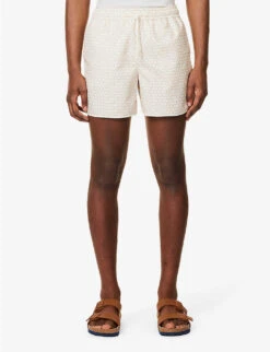 Runner Contrast-piping Regular-fit Recycled-nylon Shorts