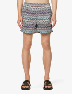 Missoni Zig-zag Pattern Relaxed-fit Swim Shorts 7 Missoni Zig-zag Pattern Relaxed-fit Swim Shorts -Outlet Daily Tops Store R04165475 GREYVIOLETWHITEYELLOW ALT02