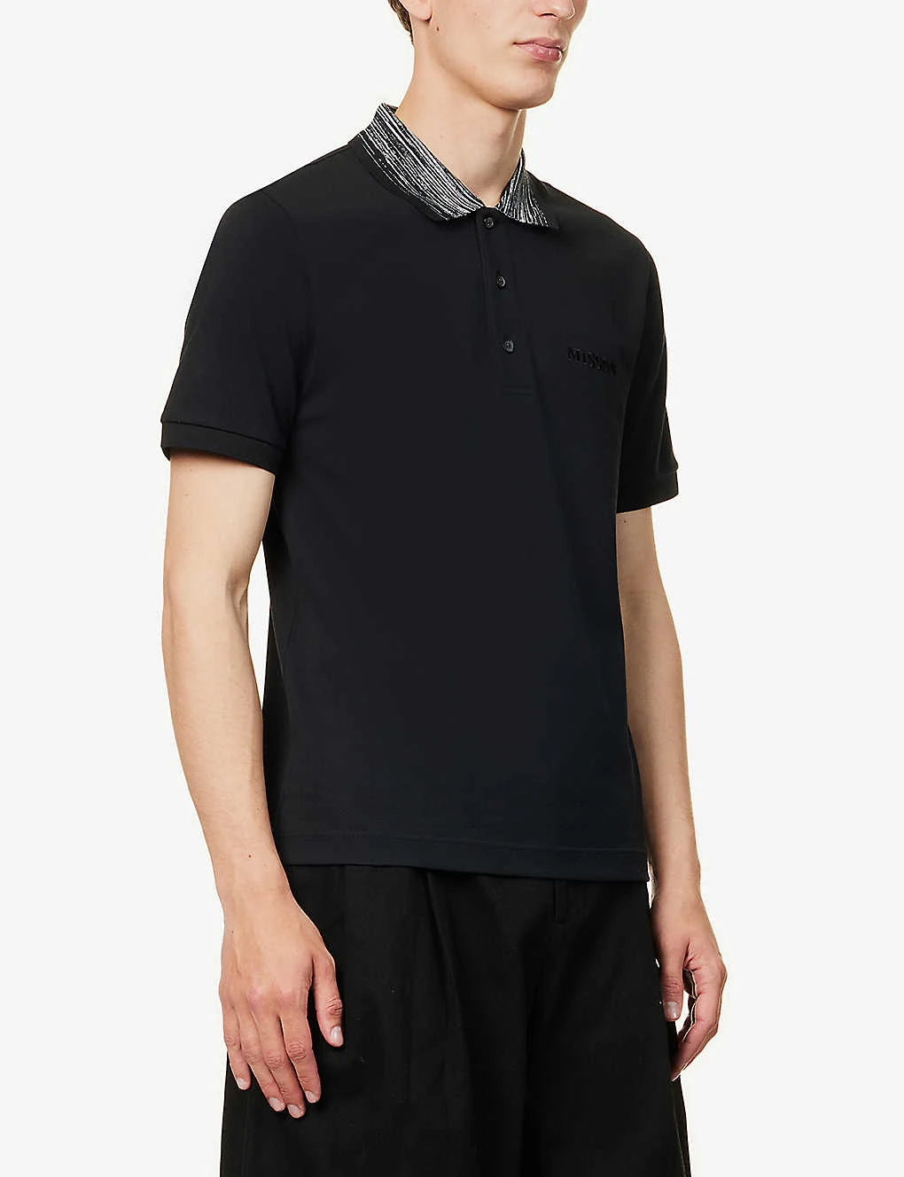 Missoni Striped-collar Logo-embroidered Cotton-piqué Polo Shirt 3 Missoni Striped-collar Logo-embroidered Cotton-piqué Polo Shirt - Image 3