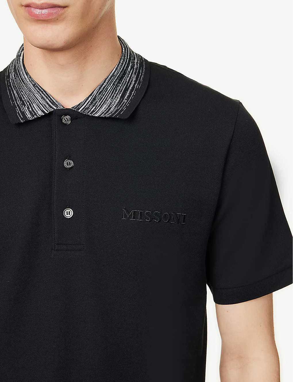 Missoni Striped-collar Logo-embroidered Cotton-piqué Polo Shirt 5 Missoni Striped-collar Logo-embroidered Cotton-piqué Polo Shirt - Image 5