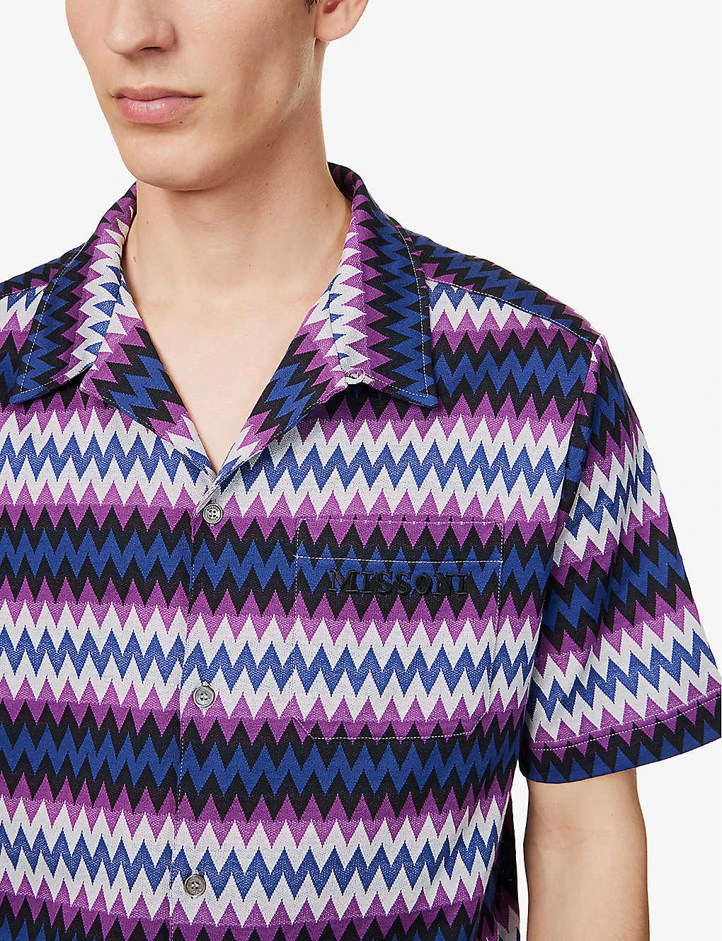 Missoni Zigzag-print Relaxed-fit Cotton-jersey Shirt 5 Missoni Zigzag-print Relaxed-fit Cotton-jersey Shirt - Image 5