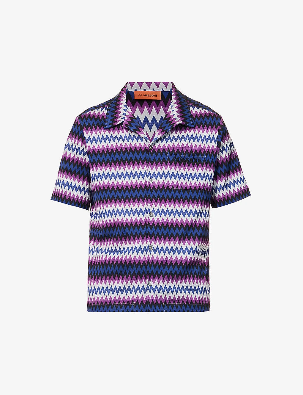 Missoni Zigzag-print Relaxed-fit Cotton-jersey Shirt 1 Missoni Zigzag-print Relaxed-fit Cotton-jersey Shirt