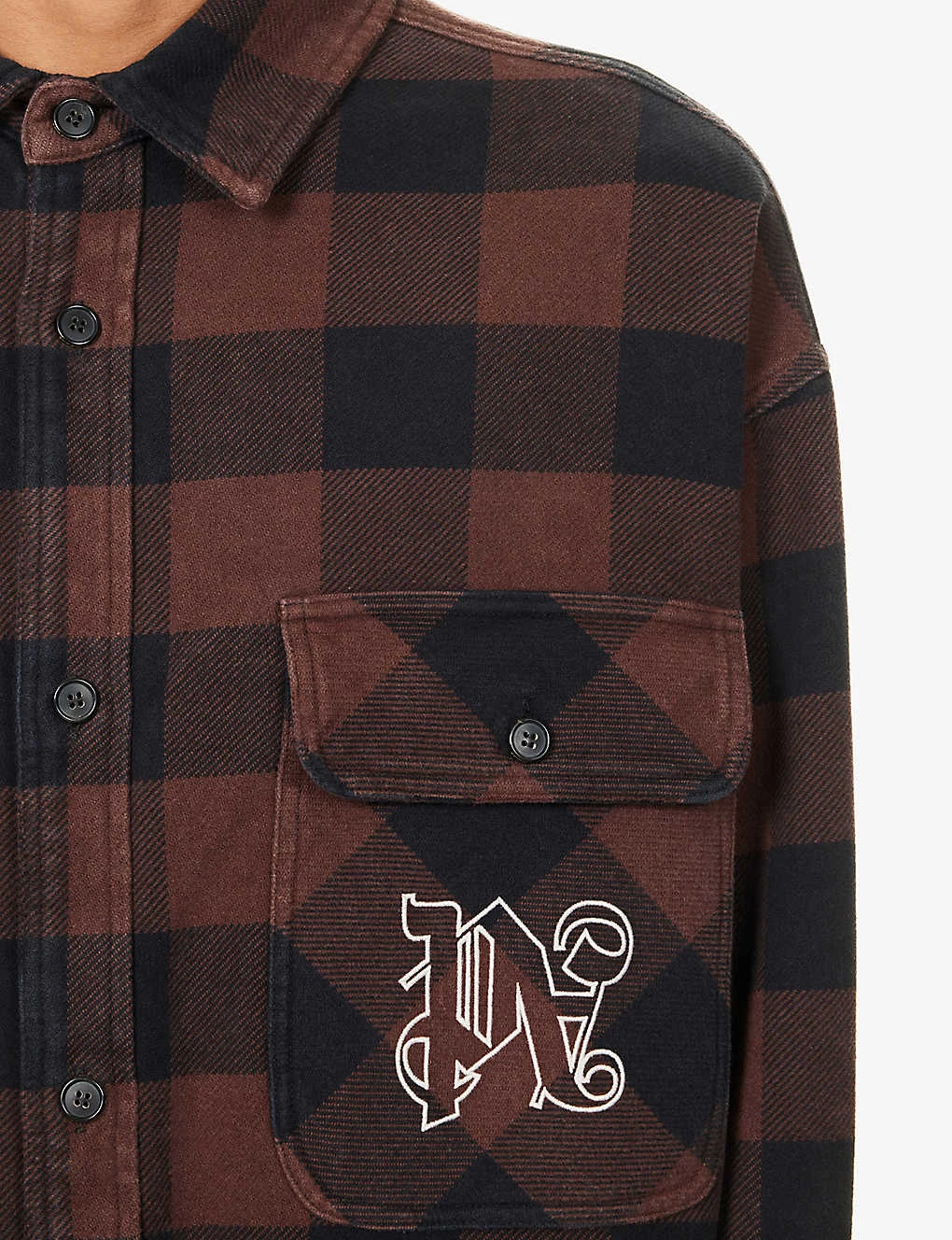 Palm Angels Mono Brand-motif Oversized-fit Cotton Shirt 5 Palm Angels Mono Brand-motif Oversized-fit Cotton Shirt - Image 5