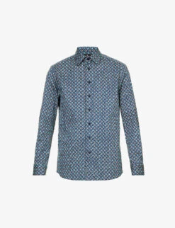 Etro Graphic-print Stretch-cotton Shirt