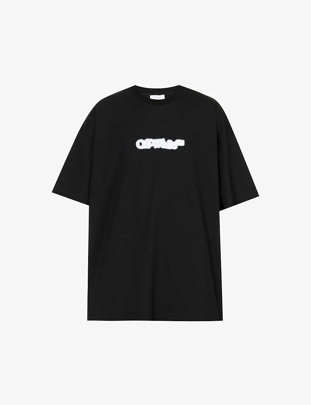 Blurred-logo Relaxed-fit Cotton-jersey T-shirt 1 Blurred-logo Relaxed-fit Cotton-jersey T-shirt