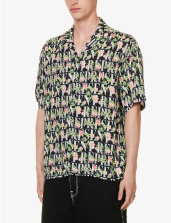 Represent Floral Graphic-print Relaxed-fit Cotton-jersey T-shirt -Outlet Daily Tops Store R04167332 BLACK ALT02