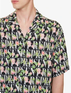 Represent Floral Graphic-print Relaxed-fit Cotton-jersey T-shirt -Outlet Daily Tops Store R04167332 BLACK ALT04