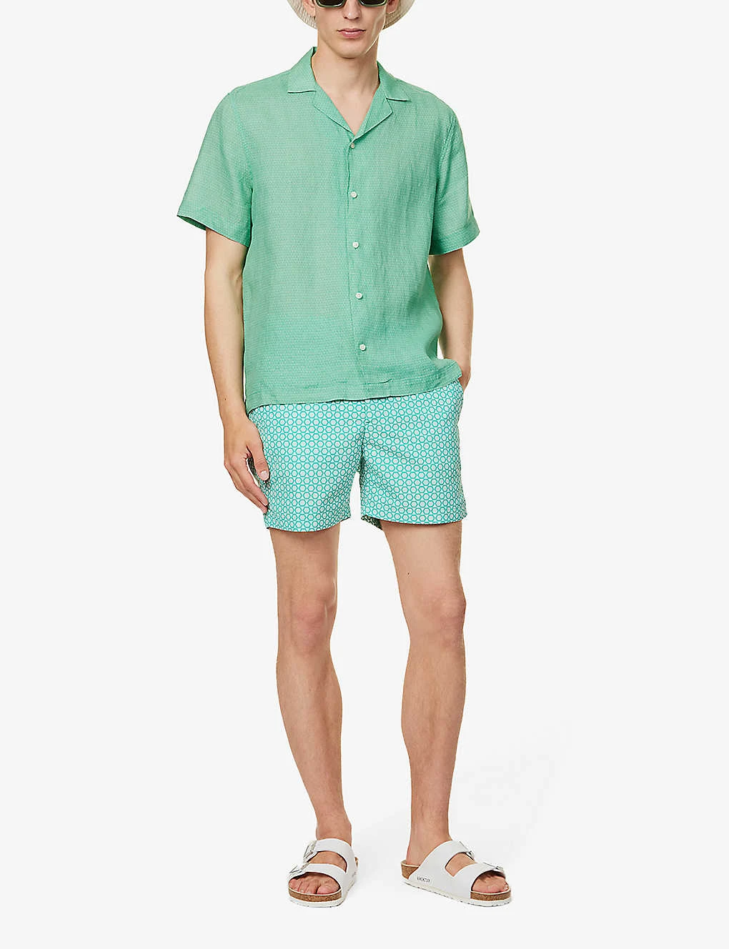 Geometric-print Regular-fit Recycled-polyester Swim Shorts 2 Geometric-print Regular-fit Recycled-polyester Swim Shorts - Image 2