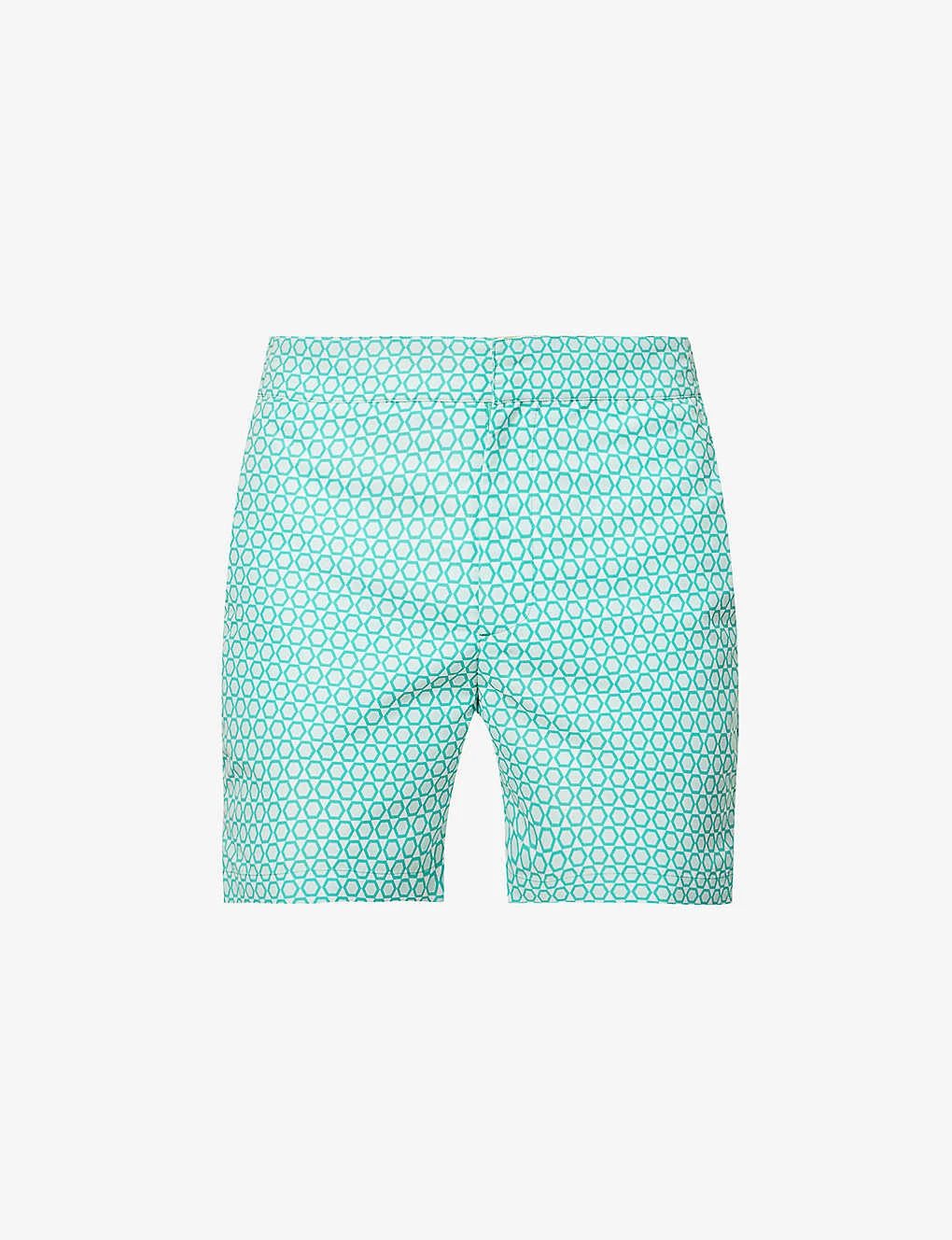 Geometric-print Regular-fit Recycled-polyester Swim Shorts 1 Geometric-print Regular-fit Recycled-polyester Swim Shorts