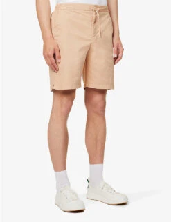 Drawstring-waistband Regular-fit Stretch-cotton Shorts 7 Drawstring-waistband Regular-fit Stretch-cotton Shorts -Outlet Daily Tops Store R04167468 DARKSANDPINK ALT02