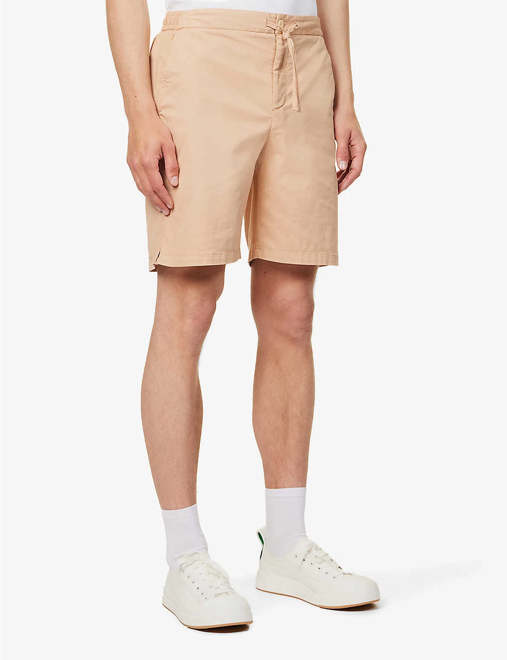 Drawstring-waistband Regular-fit Stretch-cotton Shorts 3 Drawstring-waistband Regular-fit Stretch-cotton Shorts - Image 3