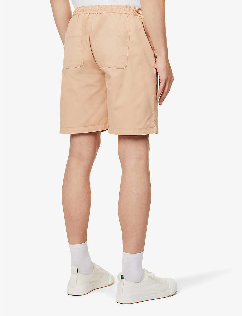 Drawstring-waistband Regular-fit Stretch-cotton Shorts 4 Drawstring-waistband Regular-fit Stretch-cotton Shorts - Image 4