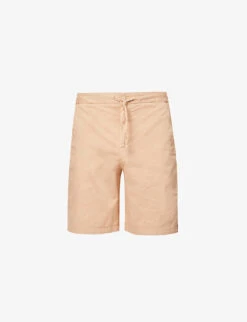 Drawstring-waistband Regular-fit Stretch-cotton Shorts