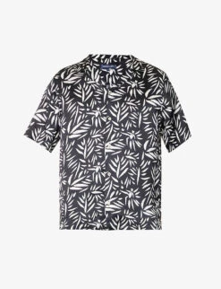 Outlet Daily Tops Store 34 Abstract-print Regular-fit Silk Shirt