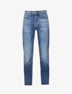 7 For All Mankind Slimmy Alameda Straight-leg Mid-rise Cotton-blend Jeans