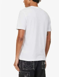 True Religion Original Buddha Logo-print Regular-fit Cotton-jersey T-shirt -Outlet Daily Tops Store R04168097 OPTICWHITE ALT03
