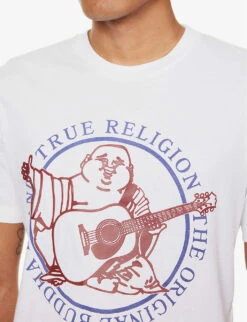 True Religion Original Buddha Logo-print Regular-fit Cotton-jersey T-shirt -Outlet Daily Tops Store R04168097 OPTICWHITE ALT04