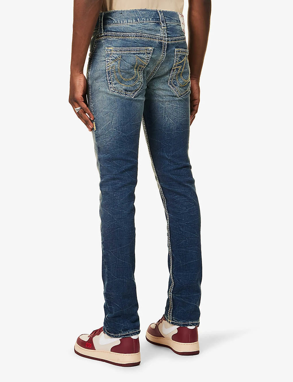 True Religion Rocco Faded-wash Brand-embroidered Skinny Stretch-cotton Jeans 4 True Religion Rocco Faded-wash Brand-embroidered Skinny Stretch-cotton Jeans - Image 4