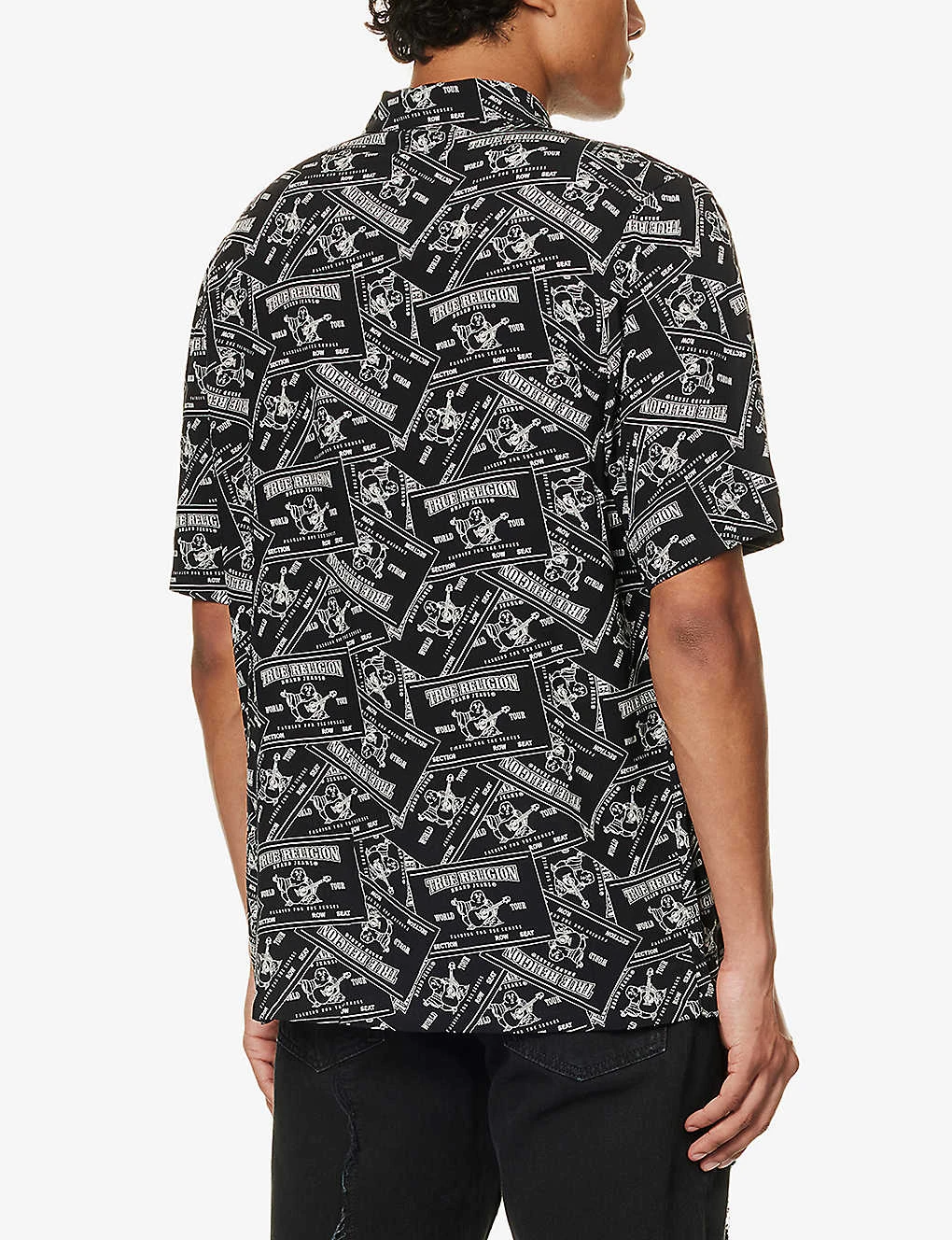 True Religion Label-print Camp-collar Regular-fit Rayon Shirt 4 True Religion Label-print Camp-collar Regular-fit Rayon Shirt - Image 4