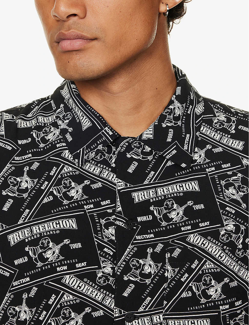 True Religion Label-print Camp-collar Regular-fit Rayon Shirt 5 True Religion Label-print Camp-collar Regular-fit Rayon Shirt - Image 5