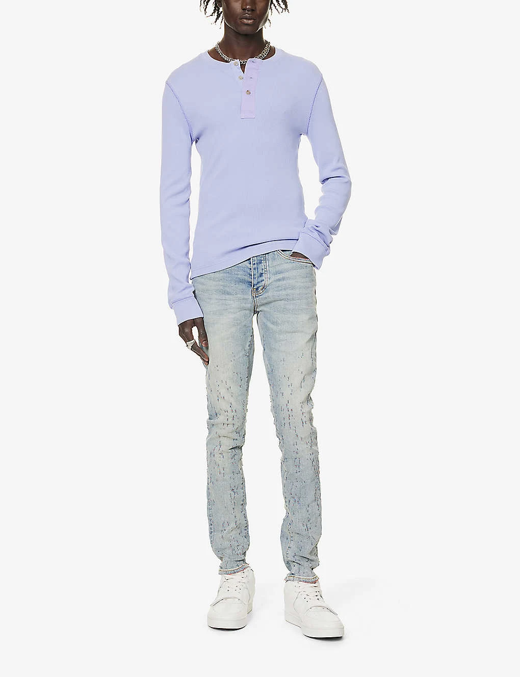 Distressed Low-rise Slim-fit Stretch-denim Jeans 2 Distressed Low-rise Slim-fit Stretch-denim Jeans - Image 2