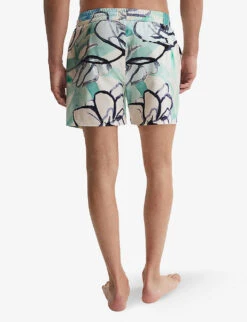 Reiss Pacific Graphic-print Drawstring Stretch Recycled-polyester Swim Shorts 7 Reiss Pacific Graphic-print Drawstring Stretch Recycled-polyester Swim Shorts -Outlet Daily Tops Store R04169167 MULTI ALT03