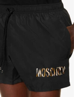MOSCHINO Leo Logo-print Swim Shorts 9 MOSCHINO Leo Logo-print Swim Shorts -Outlet Daily Tops Store R04169341 BLACK ALT04