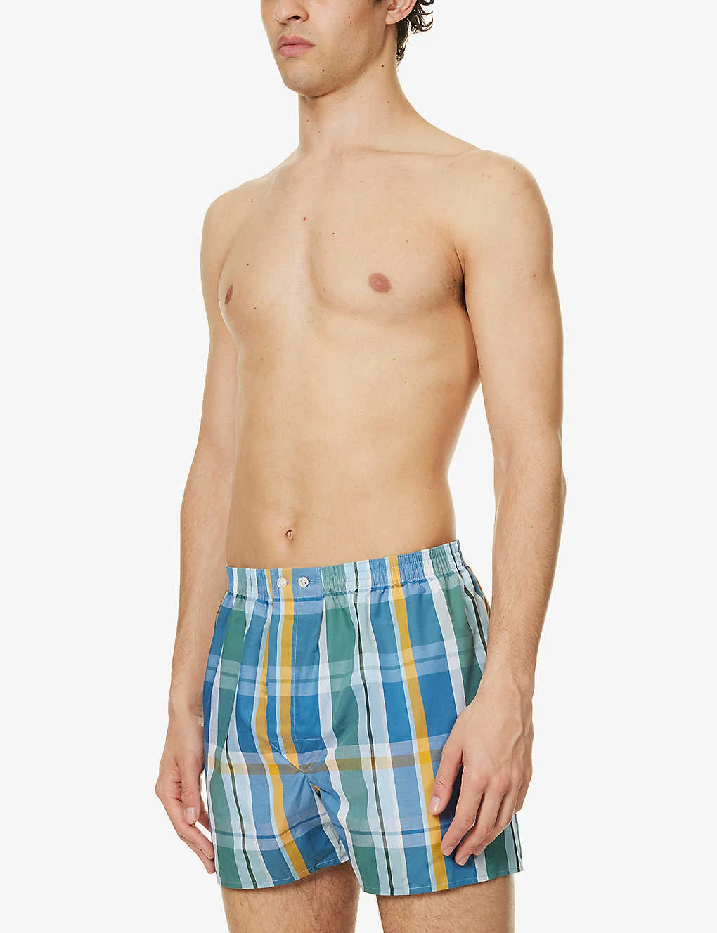 Ledbury 65 Check-print Cotton-poplin Boxer Short 2 Ledbury 65 Check-print Cotton-poplin Boxer Short - Image 2