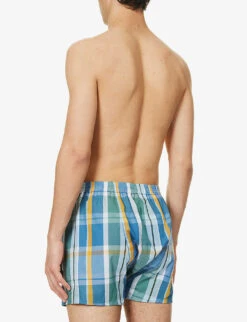 Ledbury 65 Check-print Cotton-poplin Boxer Short 6 Ledbury 65 Check-print Cotton-poplin Boxer Short -Outlet Daily Tops Store R04170102 MUL ALT02