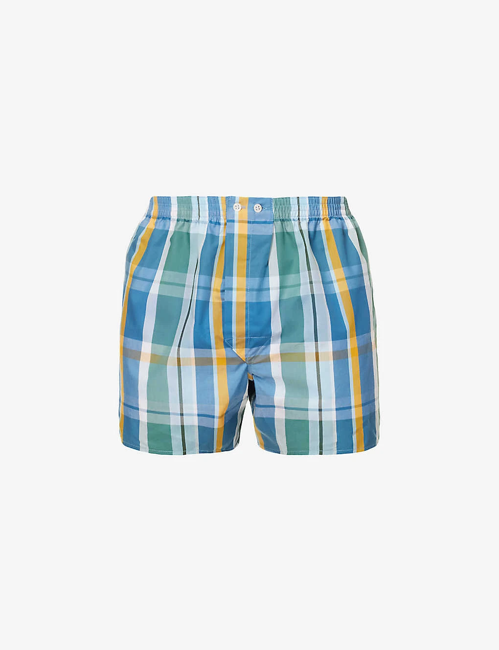 Ledbury 65 Check-print Cotton-poplin Boxer Short 1 Ledbury 65 Check-print Cotton-poplin Boxer Short