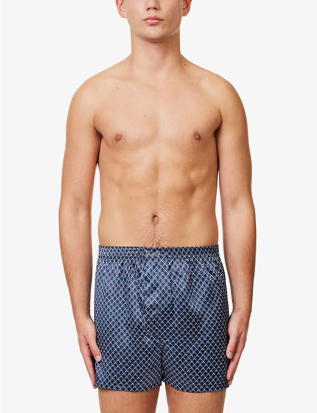 Brindisi Geometric-print Relaxed-fit Silk Boxers 2 Brindisi Geometric-print Relaxed-fit Silk Boxers - Image 2
