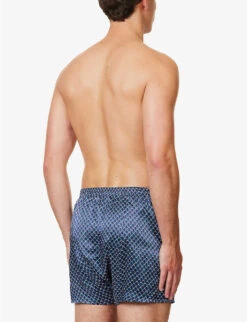 Brindisi Geometric-print Relaxed-fit Silk Boxers 6 Brindisi Geometric-print Relaxed-fit Silk Boxers -Outlet Daily Tops Store R04170107 NAV ALT02