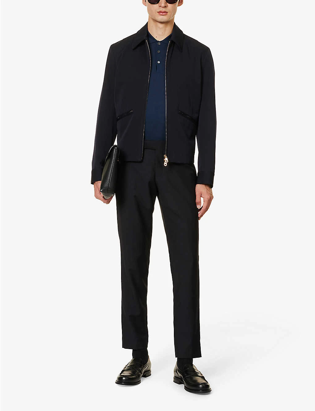 CORNELIANI Collared Relaxed-fit Wool Polo Shirt 2 CORNELIANI Collared Relaxed-fit Wool Polo Shirt - Image 2