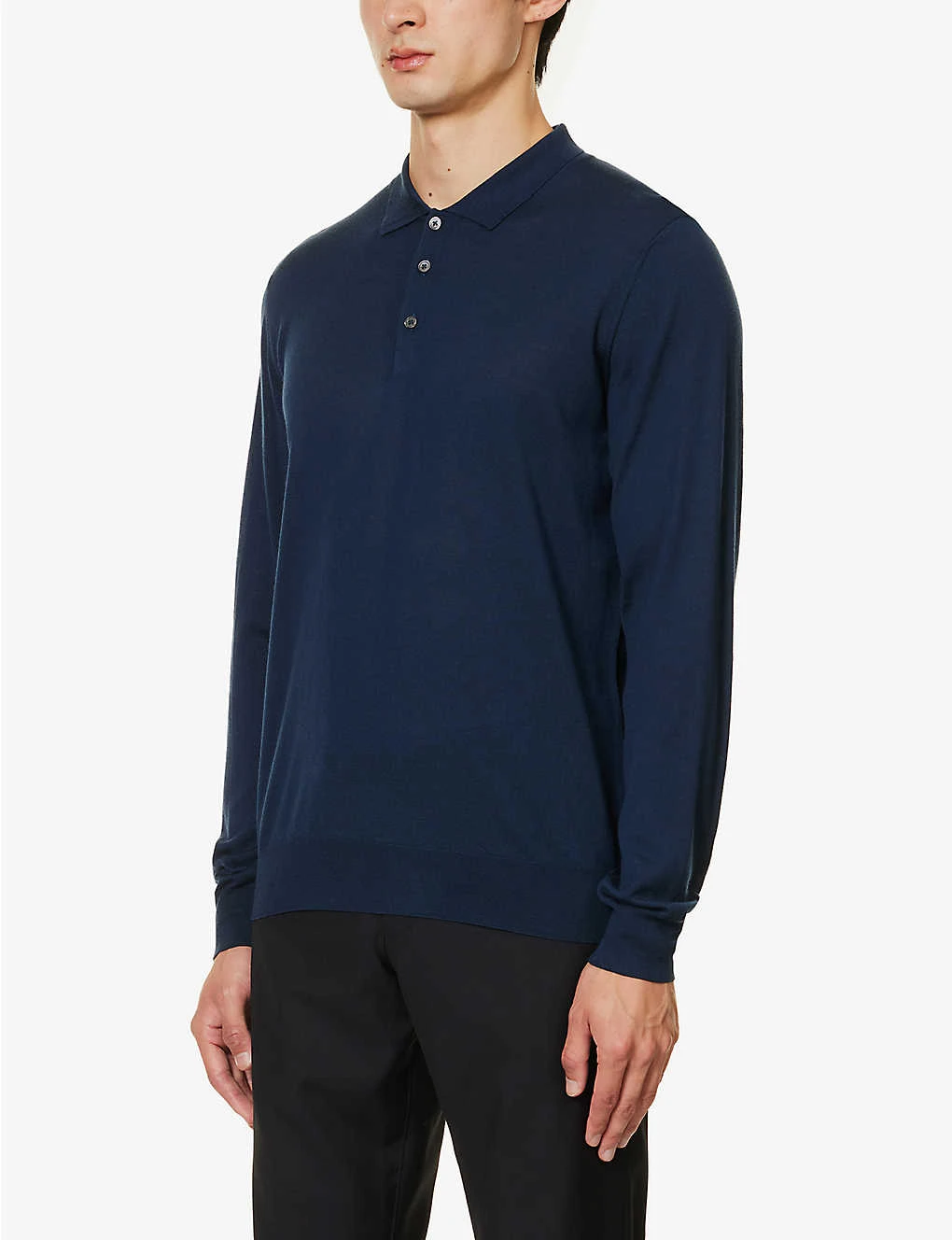 CORNELIANI Collared Relaxed-fit Wool Polo Shirt 3 CORNELIANI Collared Relaxed-fit Wool Polo Shirt - Image 3
