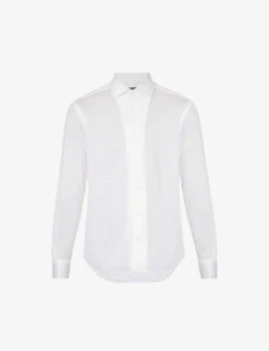 CORNELIANI Spread-collar Regular-fit Cotton-jersey Shirt