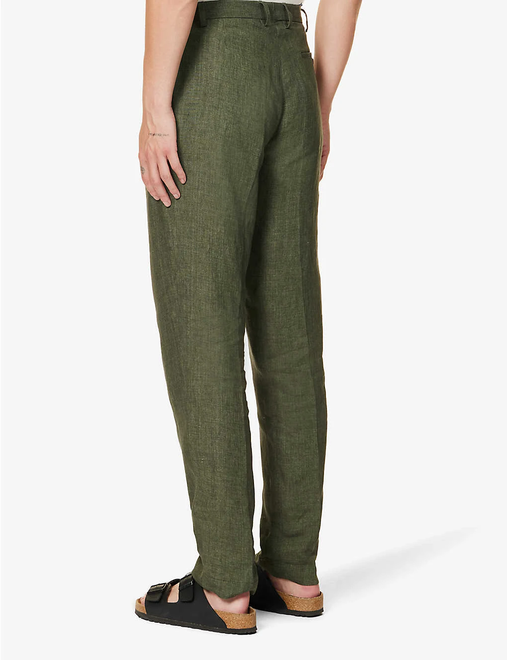 Sunspel Pleated Slip-pocket Straight-leg Regular-fit Linen Trousers 4 Sunspel Pleated Slip-pocket Straight-leg Regular-fit Linen Trousers - Image 4
