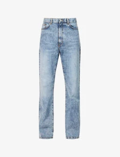 Flared-leg Mid-rise Organic Stretch-denim Jeans