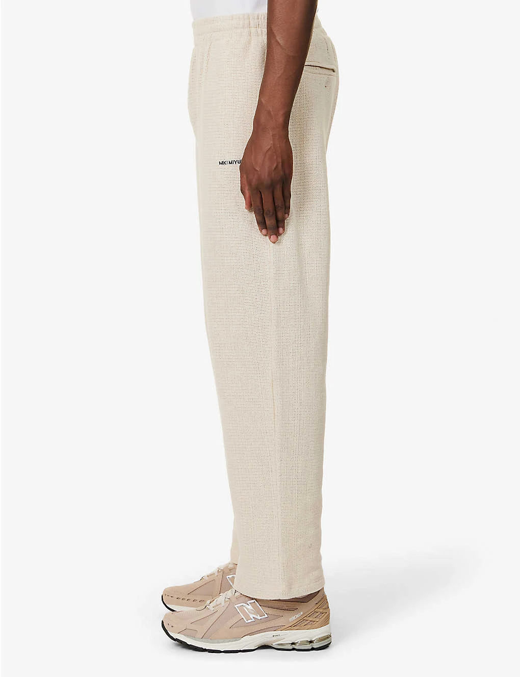 Loose-weave Brand-embroidered Cotton Trousers 3 Loose-weave Brand-embroidered Cotton Trousers - Image 3