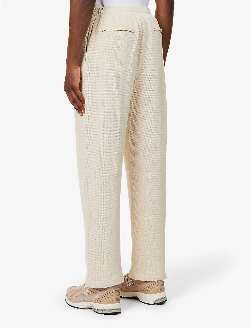 Loose-weave Brand-embroidered Cotton Trousers 4 Loose-weave Brand-embroidered Cotton Trousers - Image 4