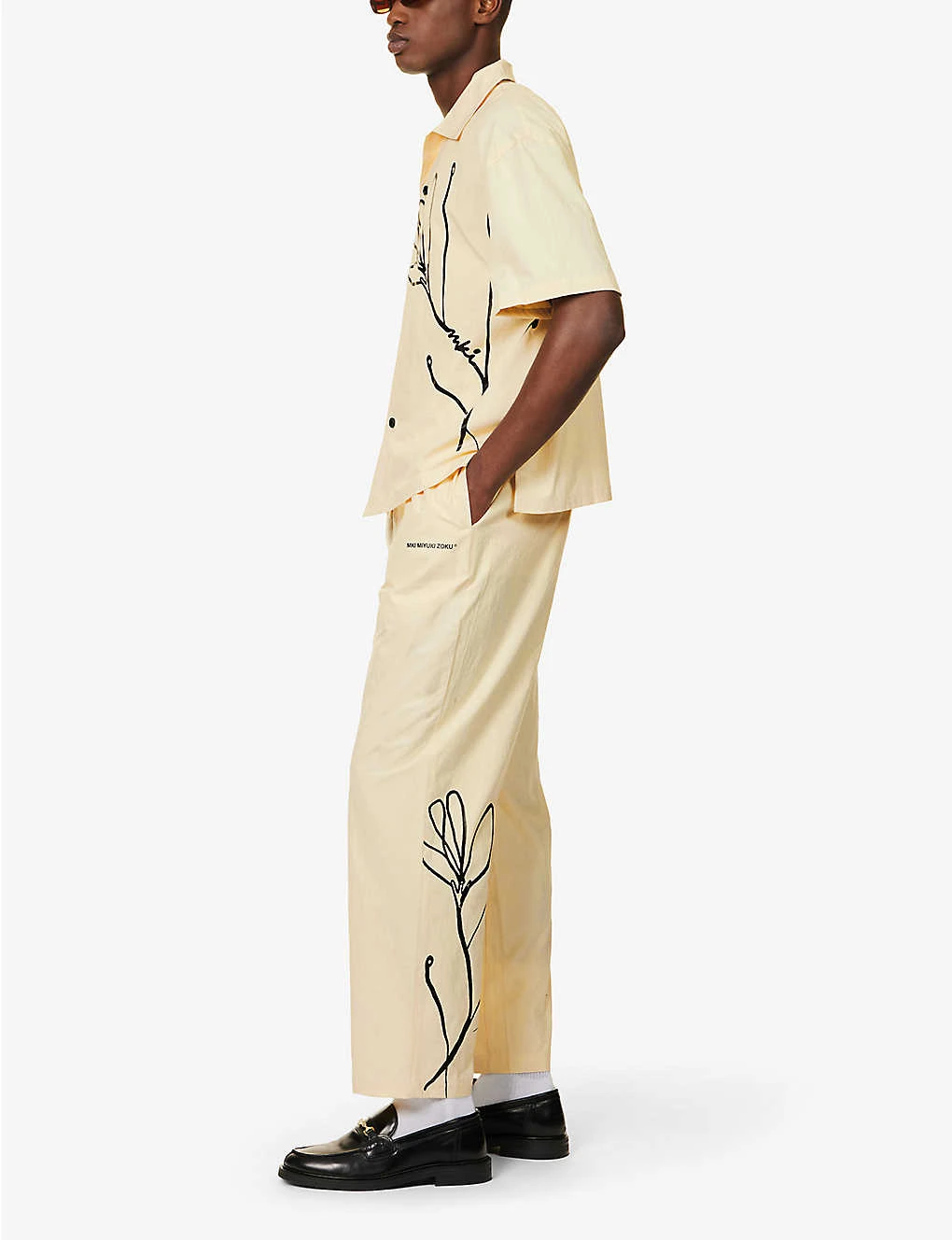 Floral-print Straight-leg Mid-rise Cotton And Linen-blend Trousers 2 Floral-print Straight-leg Mid-rise Cotton And Linen-blend Trousers - Image 2