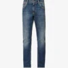 Dolce & Gabbana Brand-plaque Regular-fit Straight-leg Stretch-denim Jeans