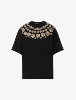 Dolce & Gabbana Graphic-print Boxy-fit Cotton-jersey T-shirt