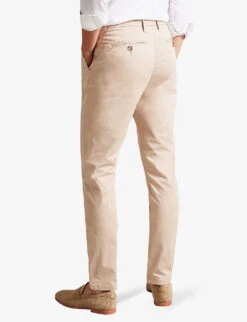 Ted Baker Danay Slim-fit Mid-rise Stretch-cotton Trousers 7 Ted Baker Danay Slim-fit Mid-rise Stretch-cotton Trousers -Outlet Daily Tops Store R04174570 STONE ALT03