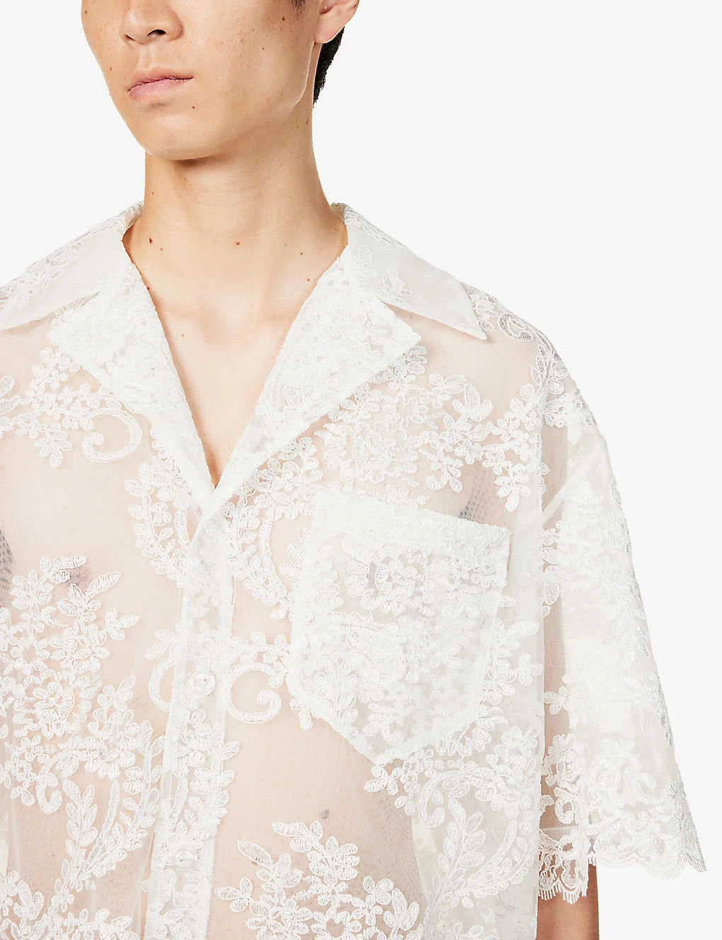 Simone Rocha Short-sleeved Boxy-fit Lace Shirt 5 Simone Rocha Short-sleeved Boxy-fit Lace Shirt - Image 5