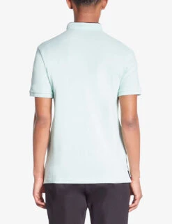 THE KOOPLES Logo-embroidered Short-sleeve Cotton Polo 8 THE KOOPLES Logo-embroidered Short-sleeve Cotton Polo -Outlet Daily Tops Store R04181620 OCEAN ALT03