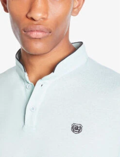 THE KOOPLES Logo-embroidered Short-sleeve Cotton Polo 9 THE KOOPLES Logo-embroidered Short-sleeve Cotton Polo -Outlet Daily Tops Store R04181620 OCEAN ALT04