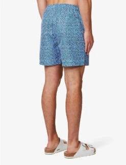 Sunspel Graphic-print Mid-rise Recycled-polyester Swim Shorts 8 Sunspel Graphic-print Mid-rise Recycled-polyester Swim Shorts -Outlet Daily Tops Store R04181938 TURQUOISE ALT03