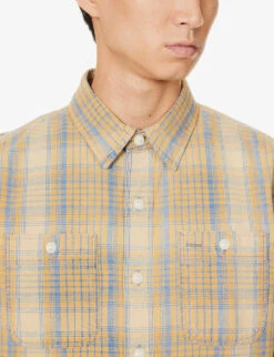 Farrell Check-print Cotton-poplin Shirt -Outlet Daily Tops Store R04182259 YELLOWMULTI ALT04