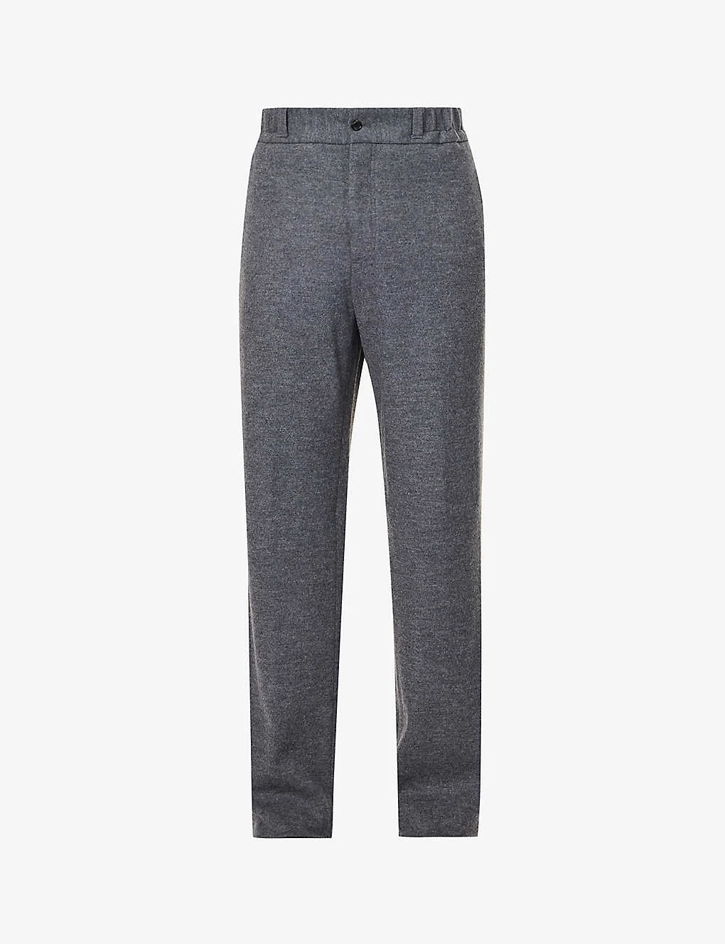 Lanvin Elasticated-waistband Belt-loop Tapered-leg Regular-fit Wool Trousers 1 Lanvin Elasticated-waistband Belt-loop Tapered-leg Regular-fit Wool Trousers